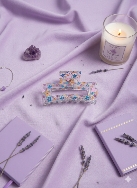 Pattern Rectangular Hair Claw Clips.