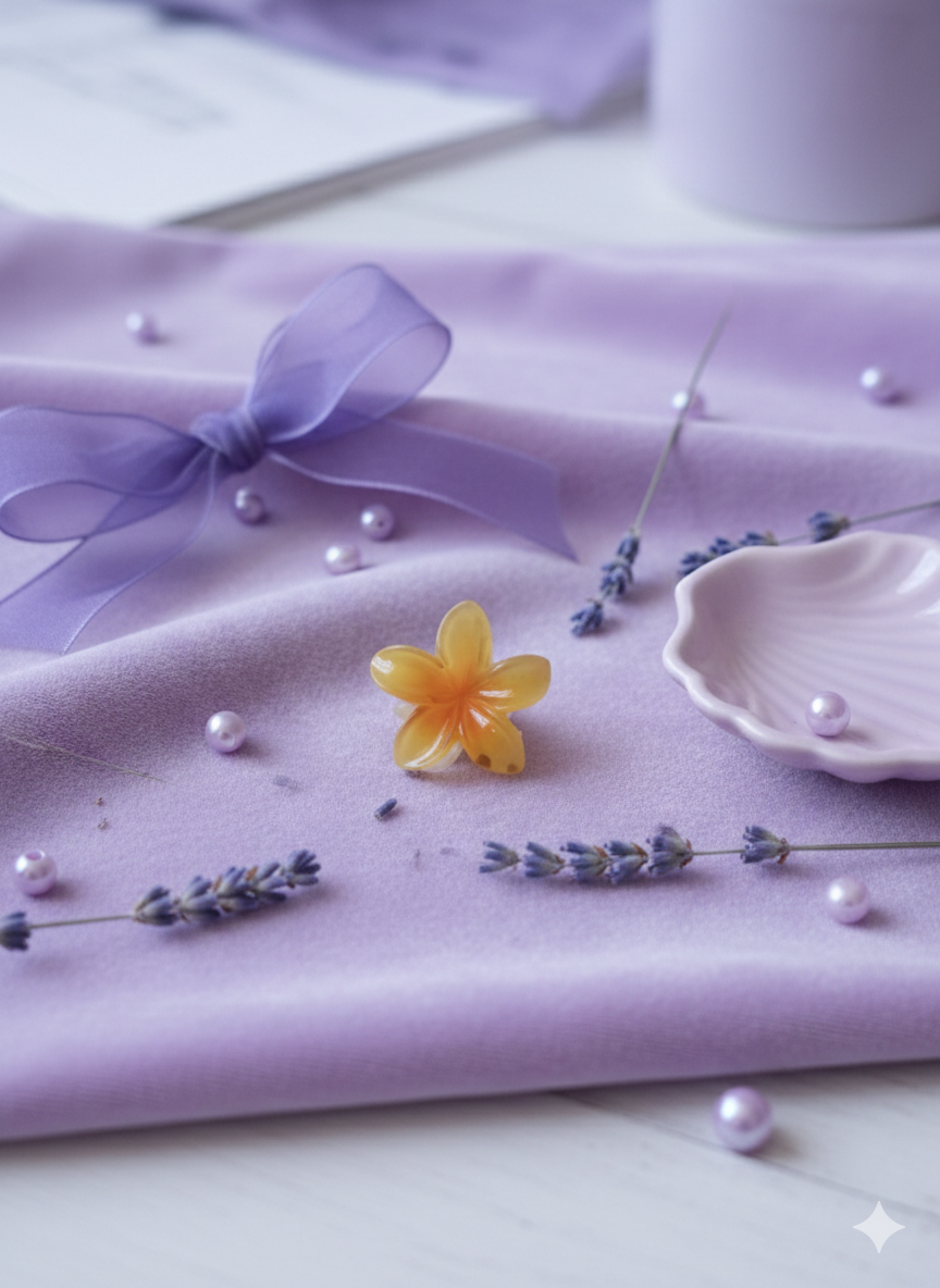Mini Tropical Flower Hair Claw Clip.