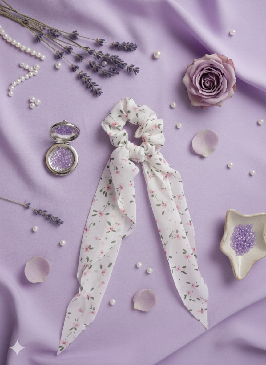 Scrunchies with Flowing Ribbon.