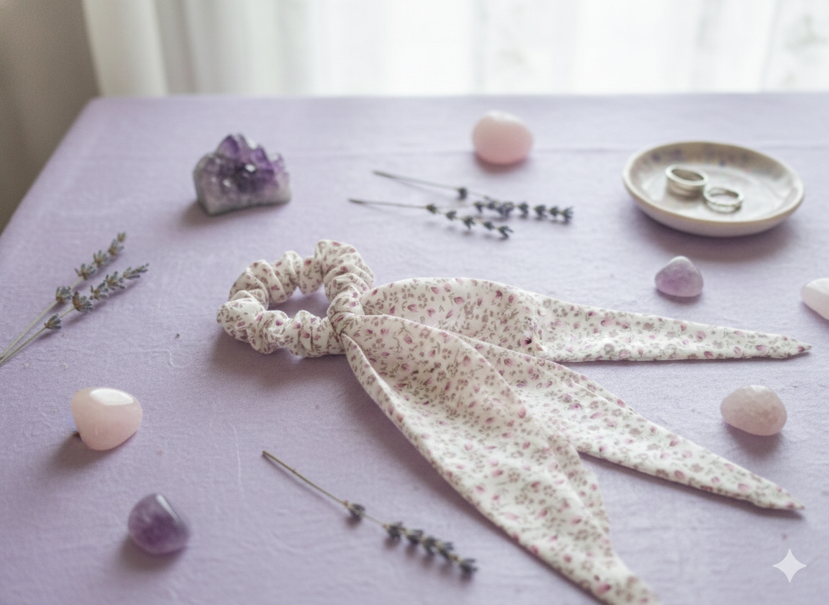Scrunchies with Flowing Ribbon.