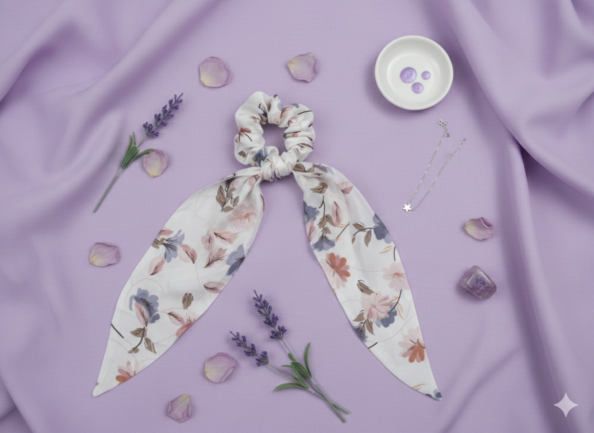 Scrunchies with Flowing Ribbon.