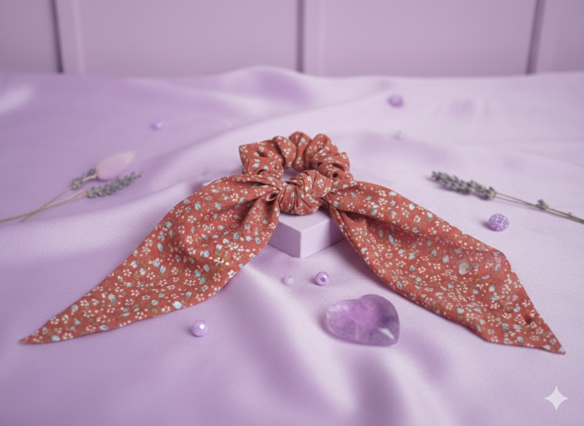 Scrunchies with Flowing Ribbon.