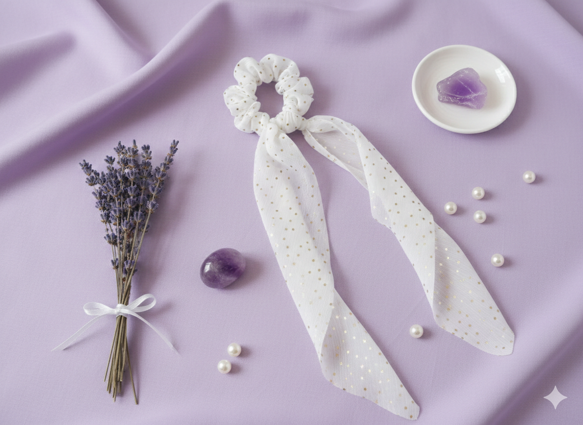 Scrunchies with Flowing Ribbon.