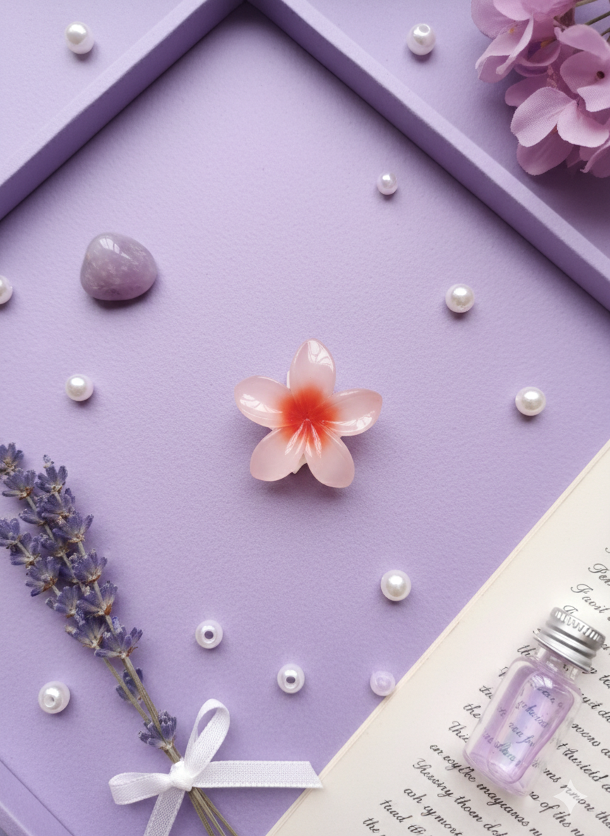 Mini Tropical Flower Hair Claw Clip.