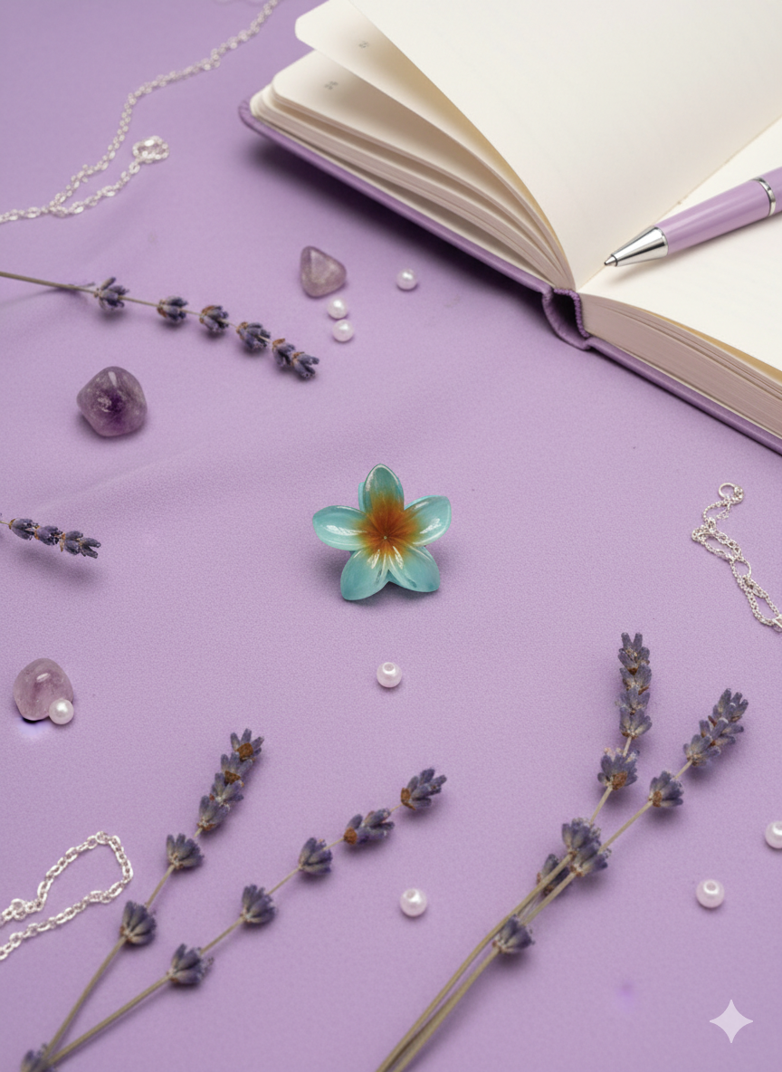 Mini Tropical Flower Hair Claw Clip.