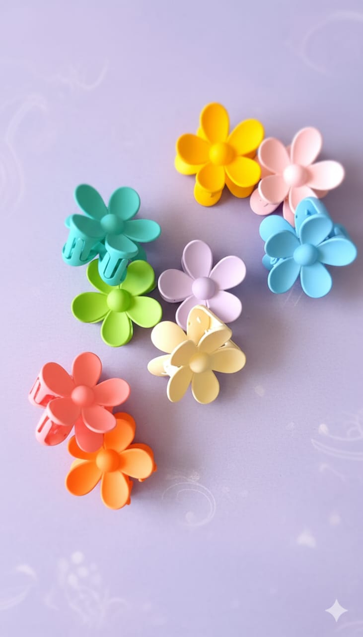 Large Flower Hair Claw Clips.