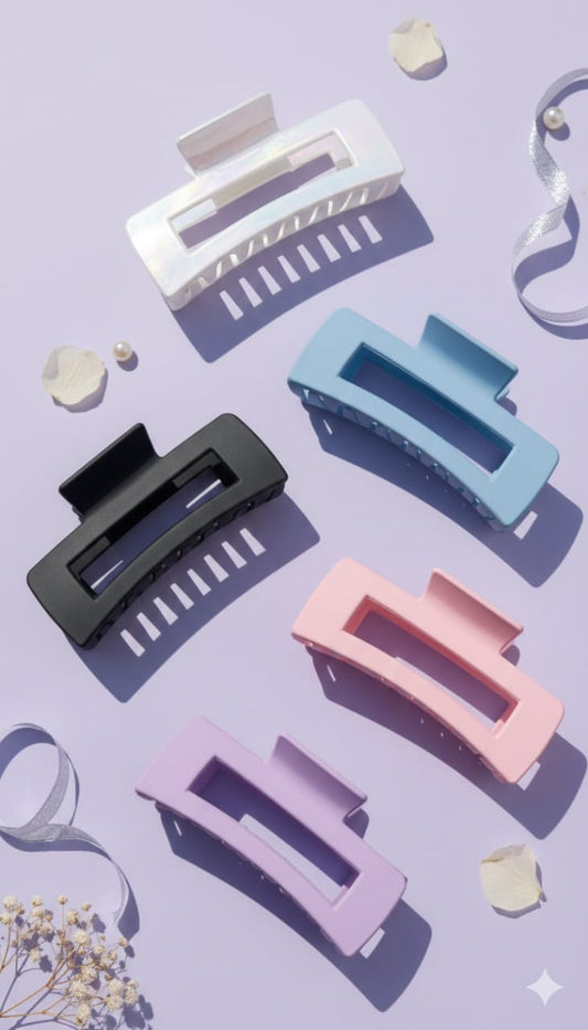 Large Rectangular Hair Claw Clips.