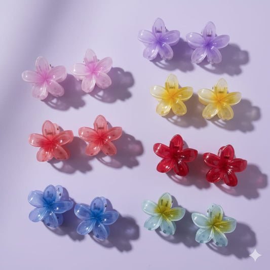 Mini Tropical Flower Hair Claw Clip.