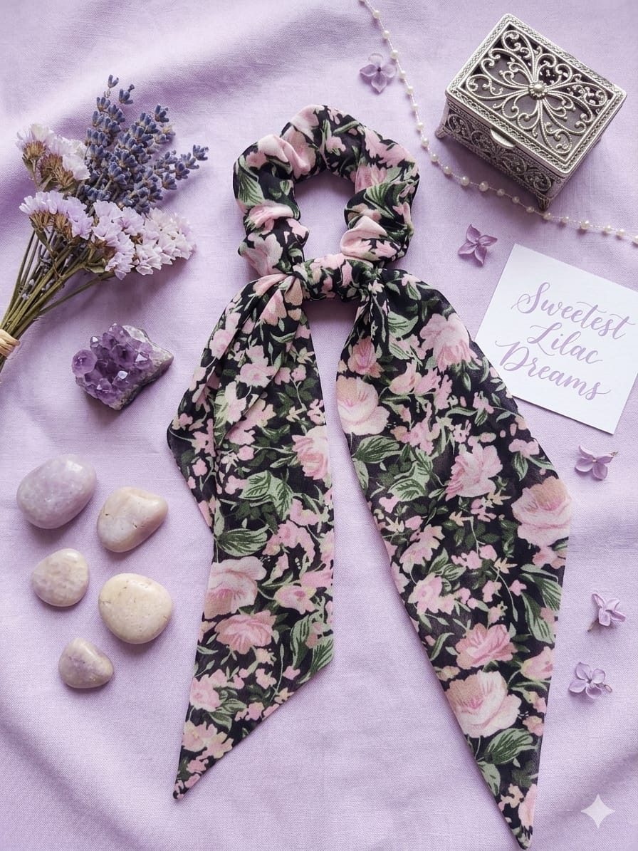 Scrunchies with Flowing Ribbon.