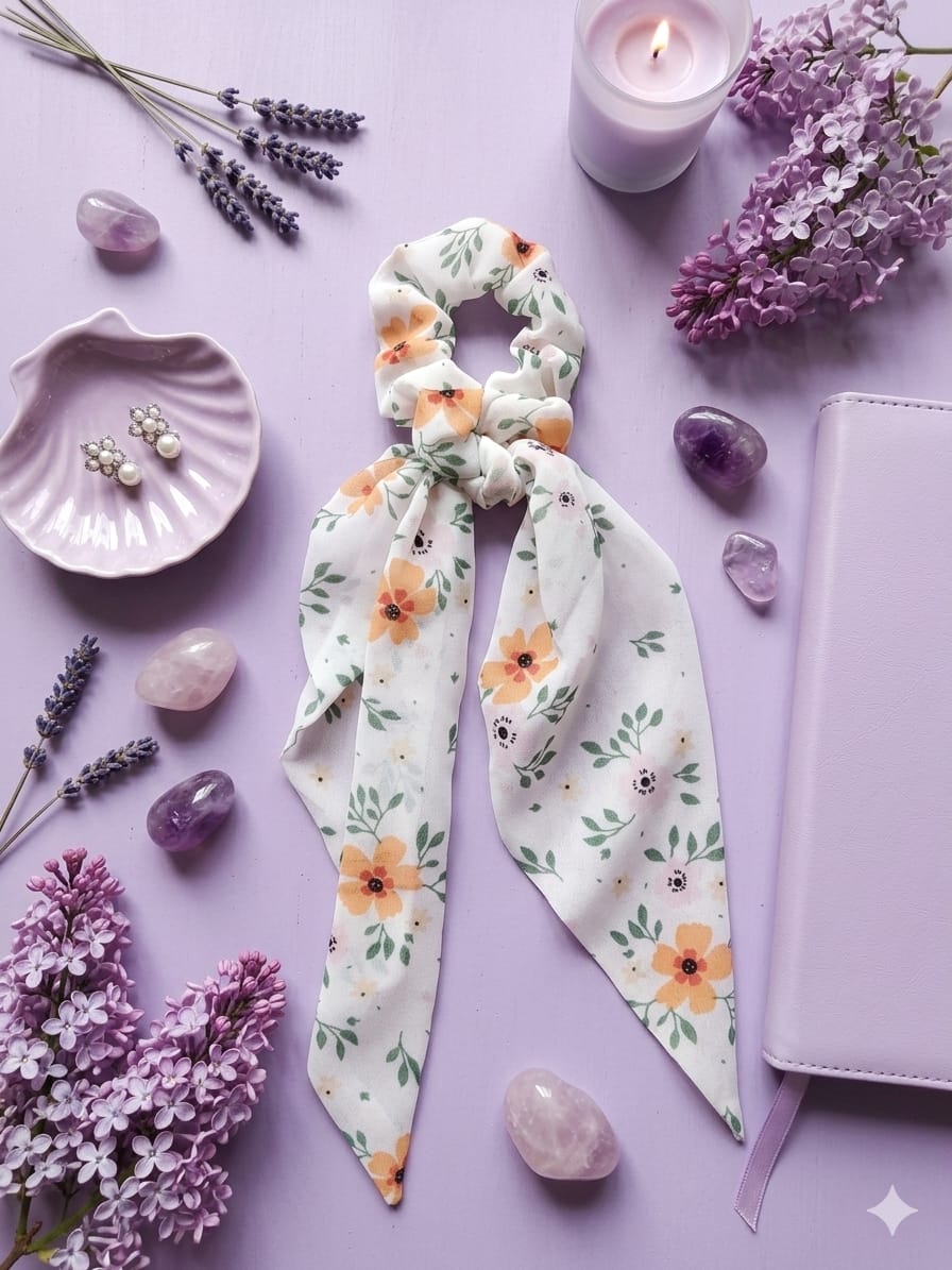 Scrunchies with Flowing Ribbon.