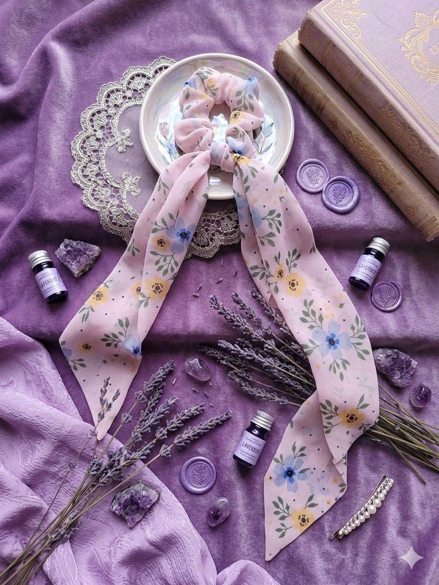 Scrunchies with Flowing Ribbon.