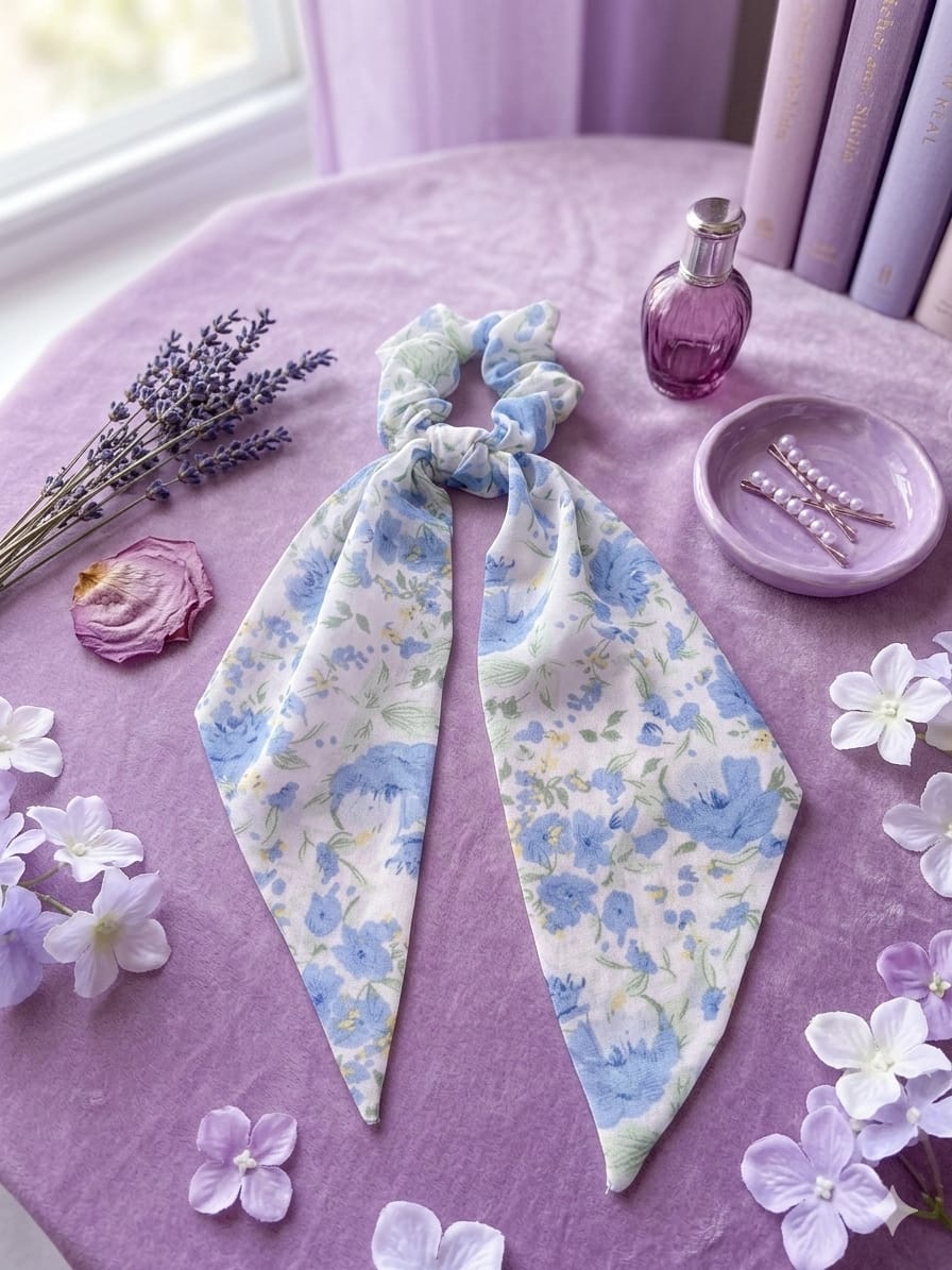 Scrunchies with Flowing Ribbon.