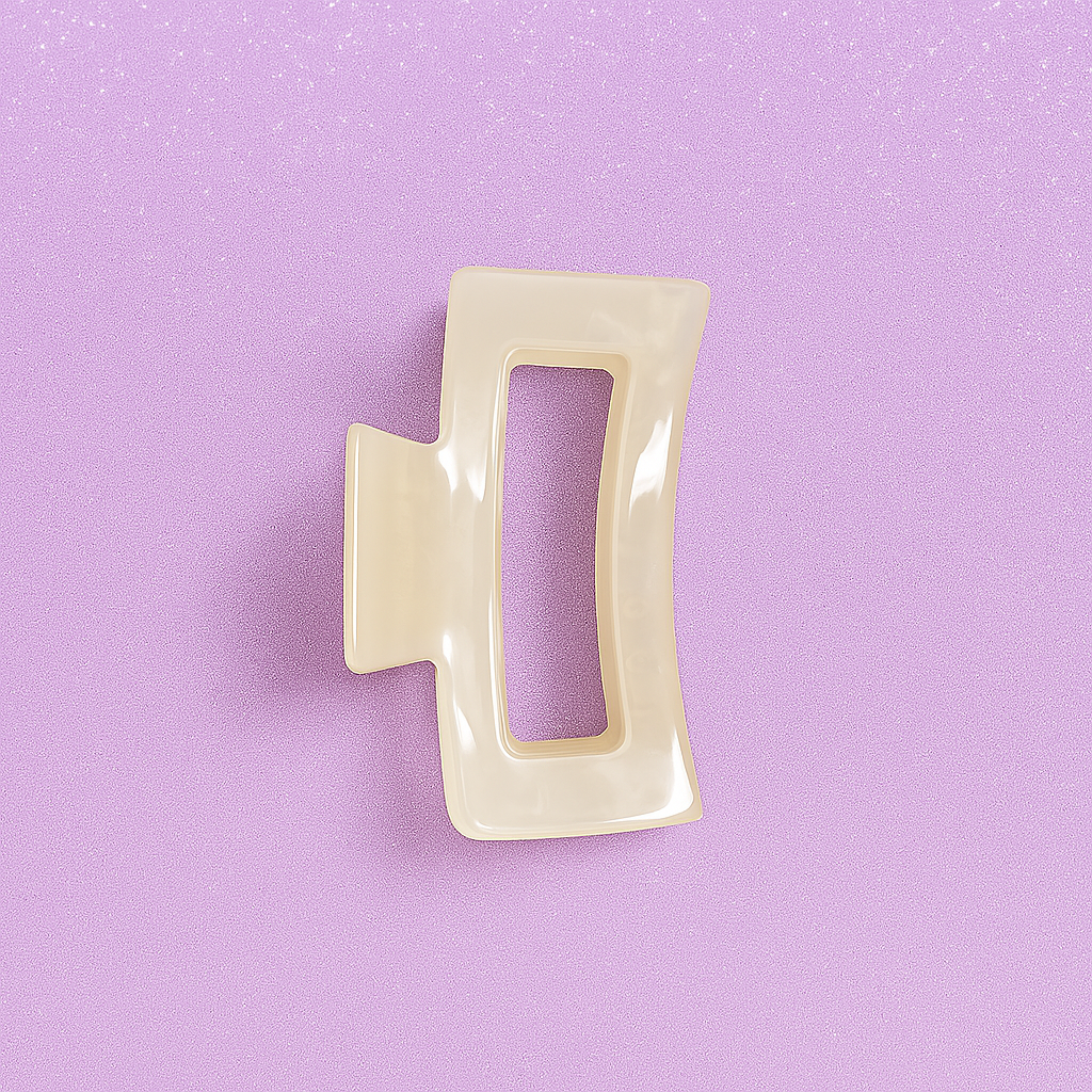 Rectangular Acrylic Hair Claw Clips.