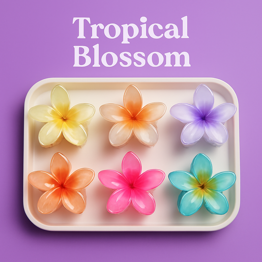 Medium Tropical Hair Claw Clips.