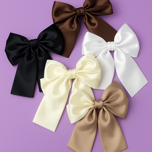 Fabric Bow Hair Clips.