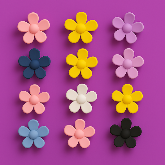 Mini Flower Hair Claw Clips.